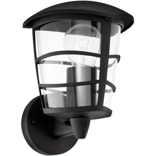 EGLO Außenleuchte Aluminium Kunststoff Metall 17 cm 1 flammig schwarz
