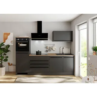 BASIC by Balculina Küchenzeile Jazz 260 cm Schwarz