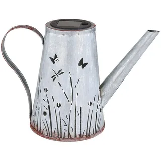 Globo Solarleuchte , Blau, Schwarz, Rostfarben , Metall, Kunststoff , 14x19x27 cm , mit Schalter , Dekoration, Gartendeko