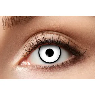 Zoelibat Eyecatcher 84063141-633 - Farbige Kontaktlinsen, 1 Paar, für 12 Monate, Weiß, Halloween, Karneval, Fasching