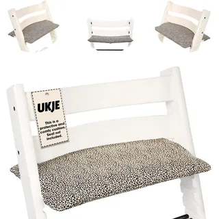 UKJE Kissen kompatibel mit Stokke Tripp Trapp - Kissen für Hochstuhl, Babysitz-Polsterung, Hochstuhl-Zubehör, Sitzbezug, Beschichteter Stoff, Stilvolle Muster (1 Stück, Sand-Leopard)