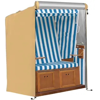 Finew Strandkorb Schutzhülle Winterfest, 420D Oxford Gewebe Strandkorbhüllen 135x105x175/140cm, Schutzhülle Strandkorb Winddicht, Reißfest, UV Beständig, Abdeckung Strandkorb Wasserdicht (Gelb)