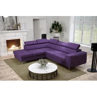 aea Design Ecksofa L-Form Couch Polsterung Luxus Wohnzimmer Soft Style Couchen Neu - Lila