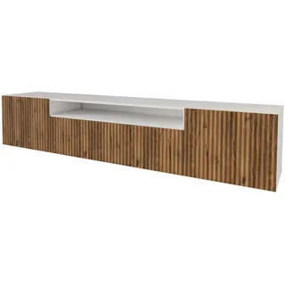 altdecor NOA-2-W Lowboard 200x40x41 cm Weiß/Katania Holz/MDF/Holzwerkstoff
