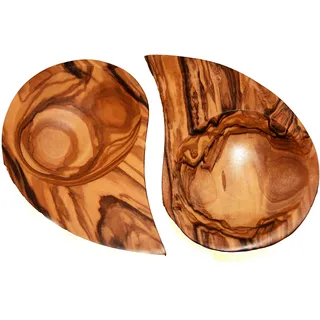 2 x Tapas-Schalen aus Olivenholz