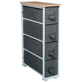 5 Five Schmale Kommode 73.5x48x20 Cm - Dark Grey - One Size