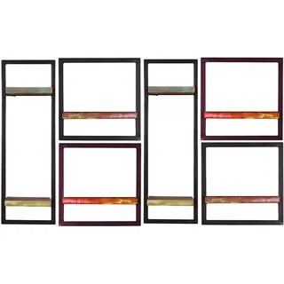 SIT Möbel Riverboat Wandregal 135 x 25 x 75 cm Schwarz