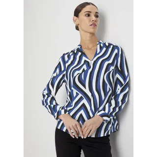 hechter paris Klassische Bluse, mit elegantem V-Ausschnitt - NEUE KOLLEKTION HECHTER PARIS blau-schwarz