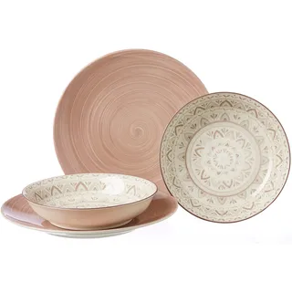 Ritzenhoff & Breker Tafelservice »Teller Set, Geschirr-Set Valencia« 4 Teile, für 2 Personen, rosa