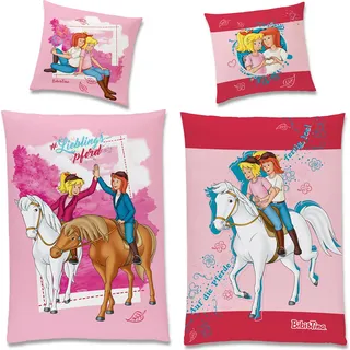 Bibi und Tina Lieblingspferd Bettwäsche Biber / Flanell - Rosa