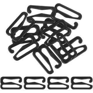 KAM 10 Stück Kunststoff-BH-Träger-Einstellschnallen, Tri-Glide-Schieberschnalle, BH-Haken, verstellbare Verschlüsse für 13B BH-Größe, Dessous-Näh-Clips, Verschlusshaken für Badeanzug, Tops