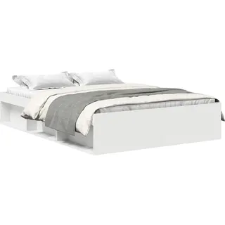 vidaXL Bettgestell Weiß 140x200 cm - Weiß