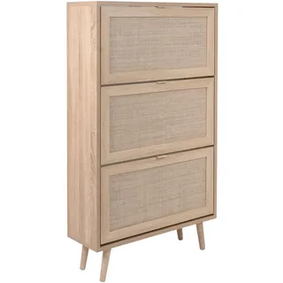 Finori Schuhkipper 70 x 125 x 24 cm Eiche / beige