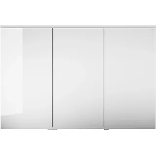 burgbad Eqio Spiegelschrank mit LED-Aufsatzleuchte und Waschtischbeleuchtung, 3-türig, mittlerer Türanschlag rechts, 1200x800x170mm, SPGT120LF2009, Korpus: Weiß Hochglanz