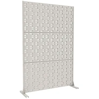 casa.pro Trennwand Basciano 120 x 180 cm Knoblauchbeige Metall