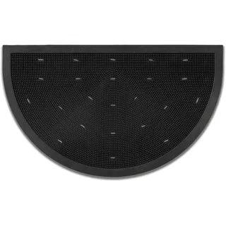 Astra Fußmatte »Border Pin« halbrund 7 mm Höhe Schmutzfangmatte, Türmatte, wasserabweisend, In und Outdoor, schwarz