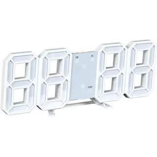BE Mix, HT0118, 3D-LED-Digitalwecker, modernes und Elegantes Design, einfache Programmierung von Alarmen, klares und helles LED-Display, Vielseitigkeit und Funktionalität