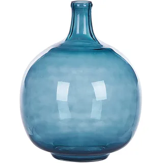 Beliani Dekovase Chappathi Glas 31 cm blau