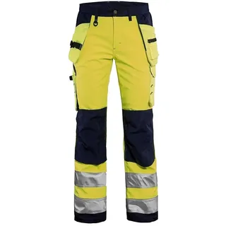 Blaklader 71672517 DAMEN-SOFTSHELL-HOSE MIT HOHER SICHT, Gelb/Marine, grootte D22