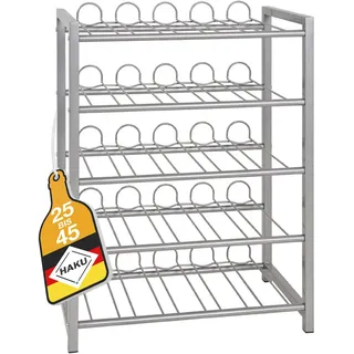 Haku-Möbel Weinregal 54 x 31 x 76 cm Silber