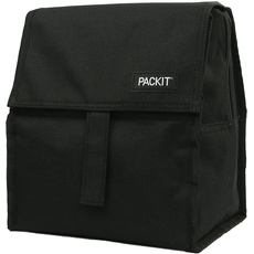 PackIt Persönliche Kühltasche – Schwarz, Stoff Kunststoff, Schwarz, 12,7 x 21,6 x 25,4 cm