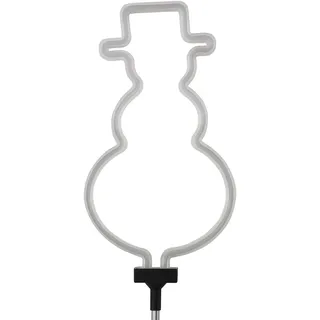 BONETTI LED Gartenleuchte "Schneemann" LED Neon Stab für den Garten, weiß, silberfarben, schwarz