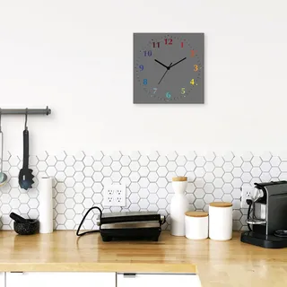 Artland Wanduhr »Uni Trendfarben« wahlweise mit Quarz- oder Funkuhrwerk, lautlos ohne Tickgeräusche, bunt