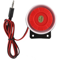 Red Feueralarm,DC 12V Innensirene Wireless Blinkende Sirene Alarm Smart Home Außensirene System