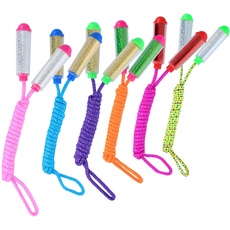 com-four® 6x Springseil für Kinder und Erwachsene - 210 cm, Länge - Sprungseil in bunten Farben - Hüpfband [Auswahl variiert] (06 Stück - Bunt)