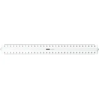 Brunnen Lineal 30cm Griff glasklar, 1049732