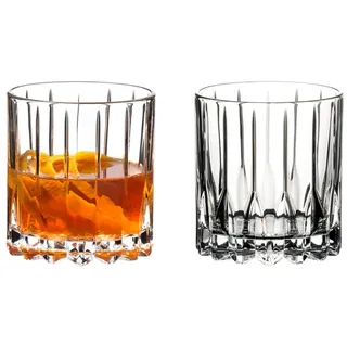 Riedel Vorteilsset 2 Gläser BAR DSG RETAIL NEATGläserS 6417/01 und 4 EKM Living Trinkhalme aus Edelstahl