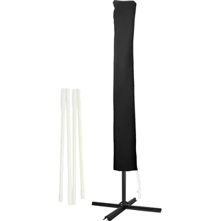 Jopassy 190cm/265cm Sonnenschirmhüllen Sonnenschirme Schutzhülle für Gartenschirm Abdeckung 2 Größen190cm,Schwarz - Schwarz