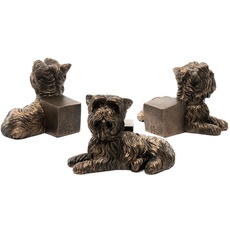 Potty Feet Yorkshire Terrier Blumentopffüße, bronzefarben, 3 Stück