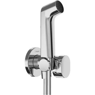 Hansgrohe Bidette Handbrause S (EcoSmart), inkl. Absperrventil, Brausehalter und Brauseschlauch 1,25 m, für Kaltwasser, Chrom,