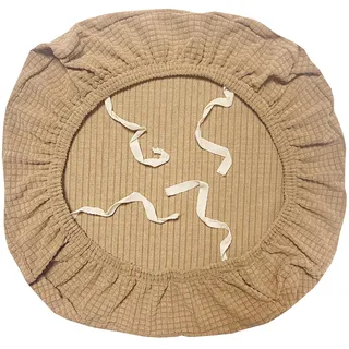 FYTXSZ Stuhlbezug für Bürostuhl Sitzfläche, Elastischer Bezug für Schreibtischstuhl, Stretch Stuhlhusse Abnehmbar Waschbar Schutz vor Staub und Kratzern (Khaki)