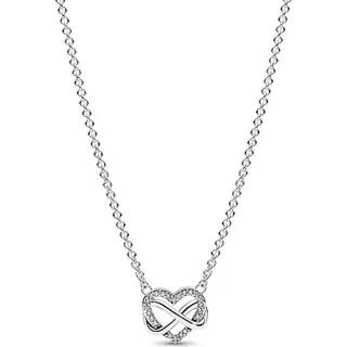 Pandora Funkelnde Unendlichkeits-Herz Collier-Halskette Silber