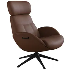 FLEXLUX Relaxsessel »Relaxchairs Elegant«, Premium Komfort, Rücken- & Kopfteilverstellung, drehbar, Fuß schwarz, braun