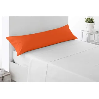 Miracle Home. Kissenbezug aus 100% gebürsteter Mikrofaser, beidseitig offen, Anti-Peeling. 150X45. Bett 135. Orange
