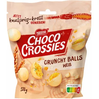 open food Choco Crossies Crunchy Balls weiße Schokolade mit Cerealienkern 200 g