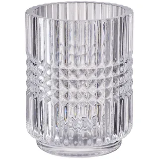 Butlers Zahnputzbecher (4er Set) Noble , Transparent , Glas , 8x10x8 cm , Badaccessoires, Zahnputzbecher
