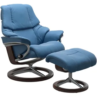 Stressless® Fußhocker »Reno« mit Signature Base, Gestell Wenge, blau