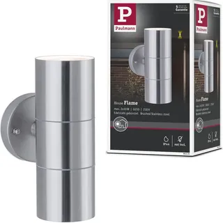 Paulmann Außenwandleuchte Edelstahl gebürstet 21,3 cm GU10 1 Stk. silber
