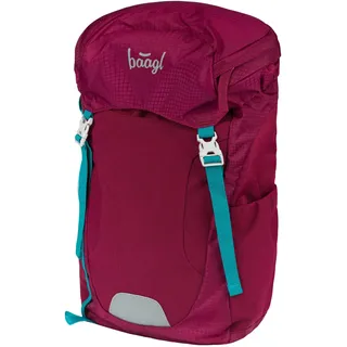 Baagl Rucksack für Kinder – Stylischer Wanderrucksack für Jungen & Mädchen – Ultraleicht Outdoor Kinderrucksack Tracker für Schule & Ausflüge mit Brust- & Hüftgurt, 14 l (Roj)