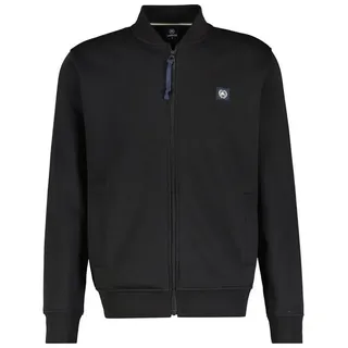 Lerros Sweatjacke mit Collegekragen schwarz