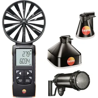 TESTO - 417 Set - 0563 2417 - Flügelrad-Anemometer mit Messtrichtern und Gleichrichter zur Messung von Luftgeschwindigkeit und Volumenstrom