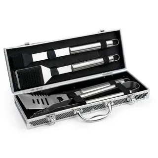 Leopold Vienna 4-teiliges Grillwerkzeug-Set im Koffer - Zubehör BBQ