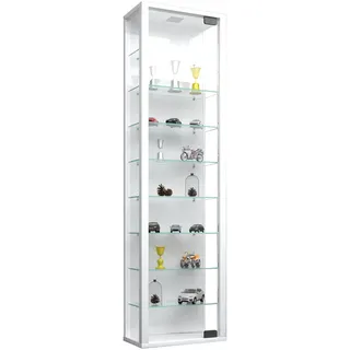 VCM Wandvitrine Stano Maxi 33 x 18 x 113 cm Weiß