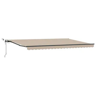 vidaXL Markisenstoff mit Beige 500 x 350 cm Polyester - Beige