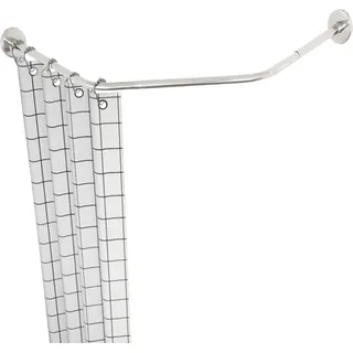 Duschvorhang Winkelstange Diamant Form Edelstahl Duschvorhangstange 45-75cm für Badezimmer Badewanne Dusche