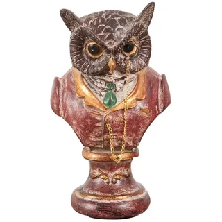 Biscottini Deko Eule 9x6x13 cm | Eulen aus lackiertem Harz | Glücksbringer